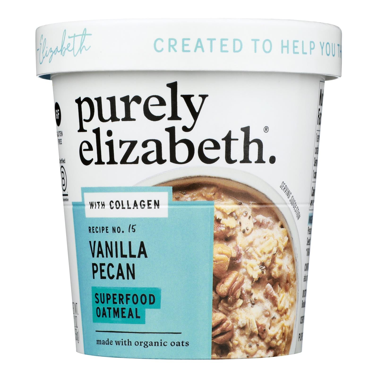 Purely Elizabeth - Oat Cup Protn Vanilla Pecan - Case Of 12 - 2 Oz