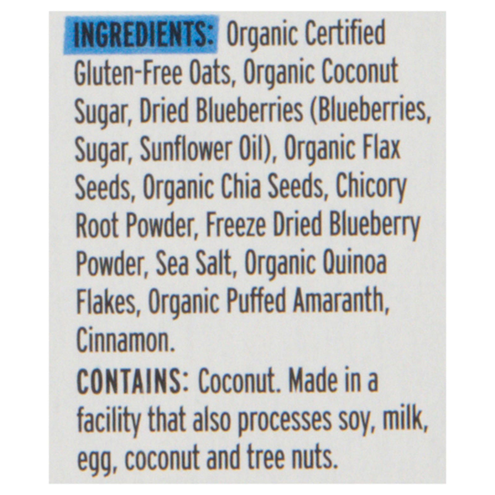 Purely Elizabeth - Oatmeal Blueberry Flx 6 Pack - Case of 6-9.12 OZ