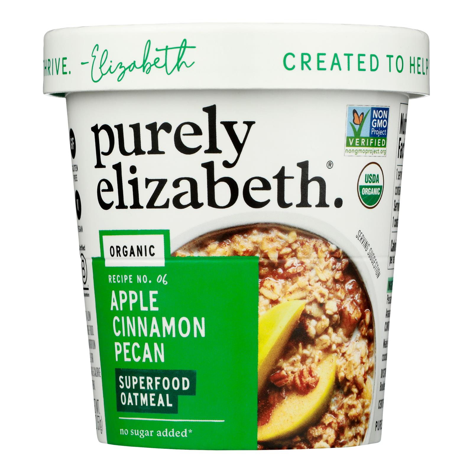 Purely Elizabeth - Oatmeal Apple Cinnamon Pecan - Case Of 12-2 Oz