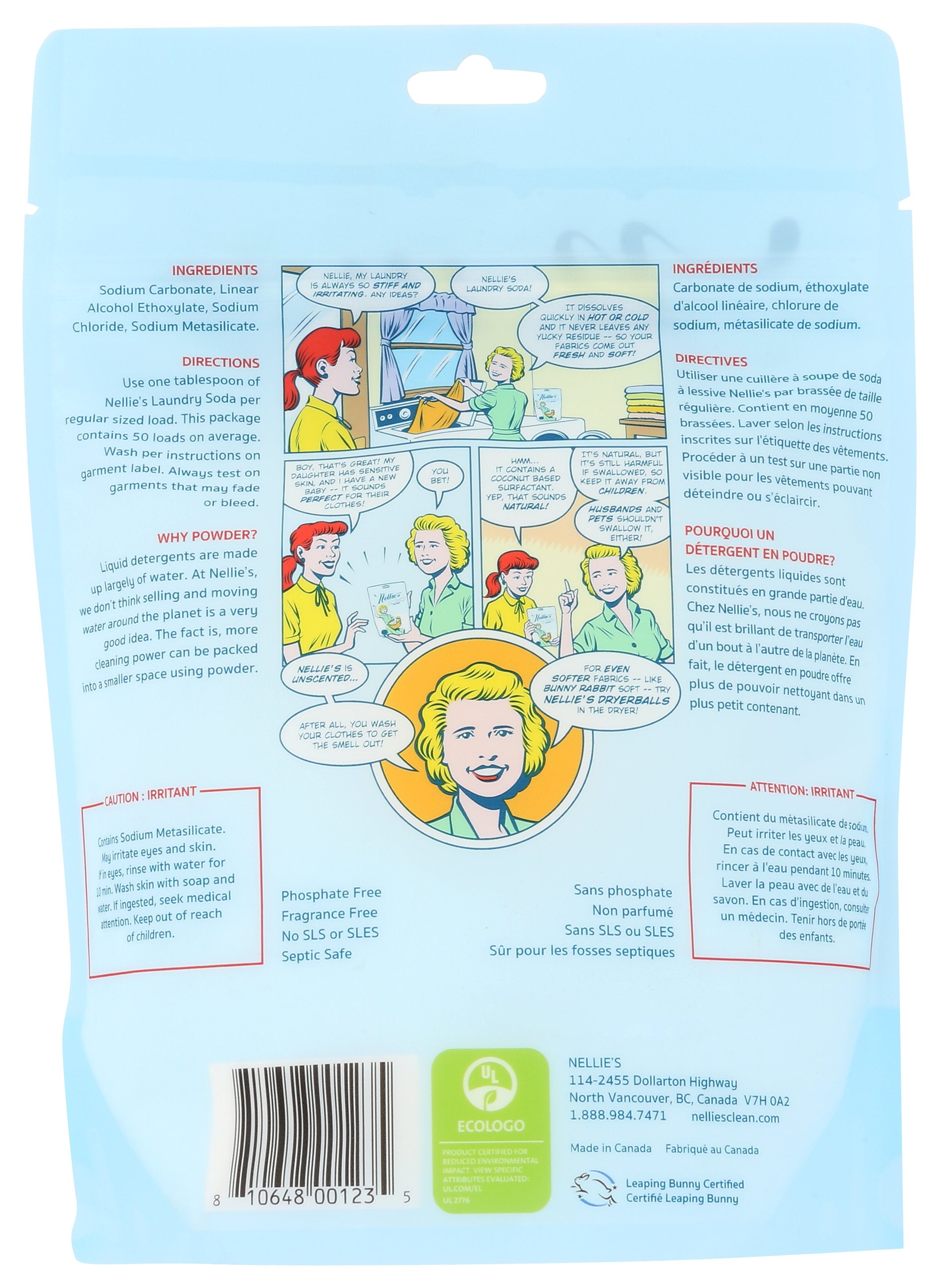 NELLIES ALL NATURAL LAUNDRY DTRGNT 50 LOAD - Case of 12