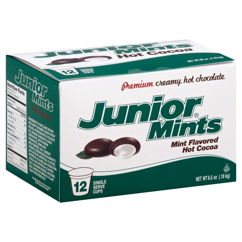 Junior Mint Chocolate Mint Hot Cocoa - Pack of 6 - 12 pc