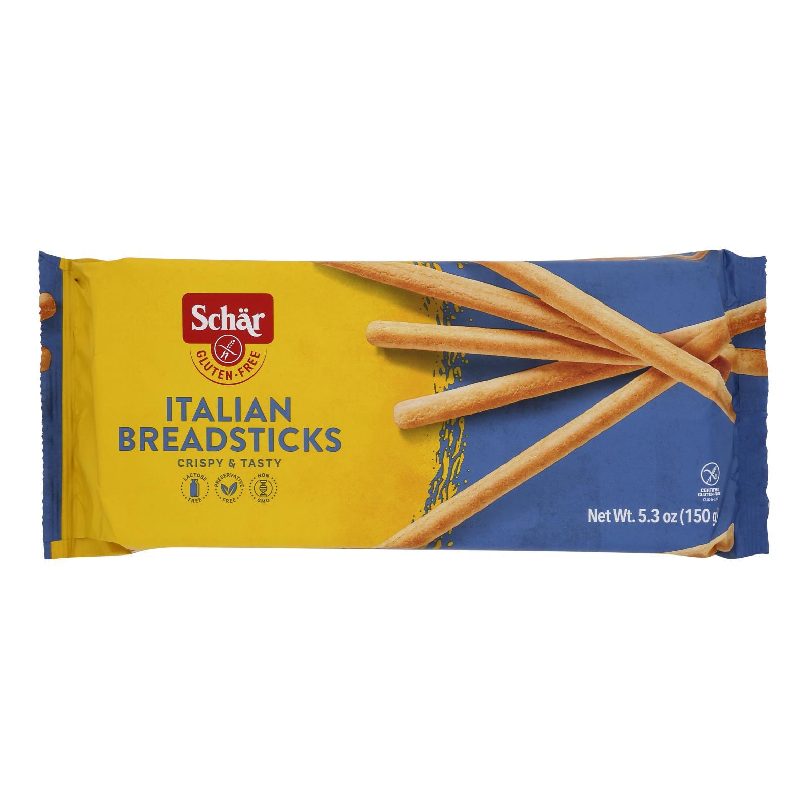 Schar Italian Breadsticks Gluten Free - Case of 10 - 5.3 oz.