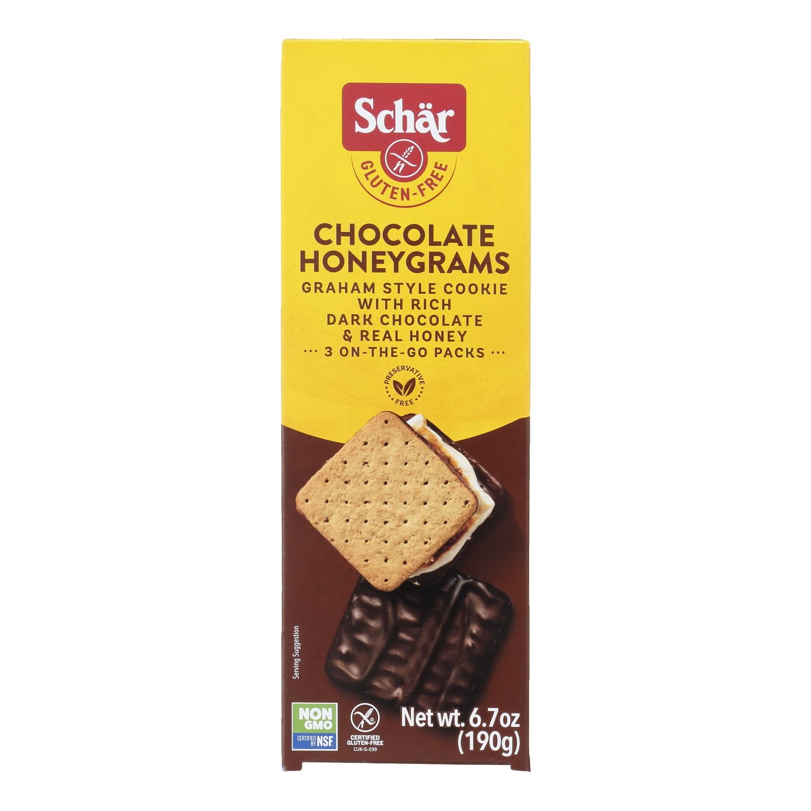 Schär Gluten Free Chocolate Honeygrams - Case Of 6 - 6.7 Oz
