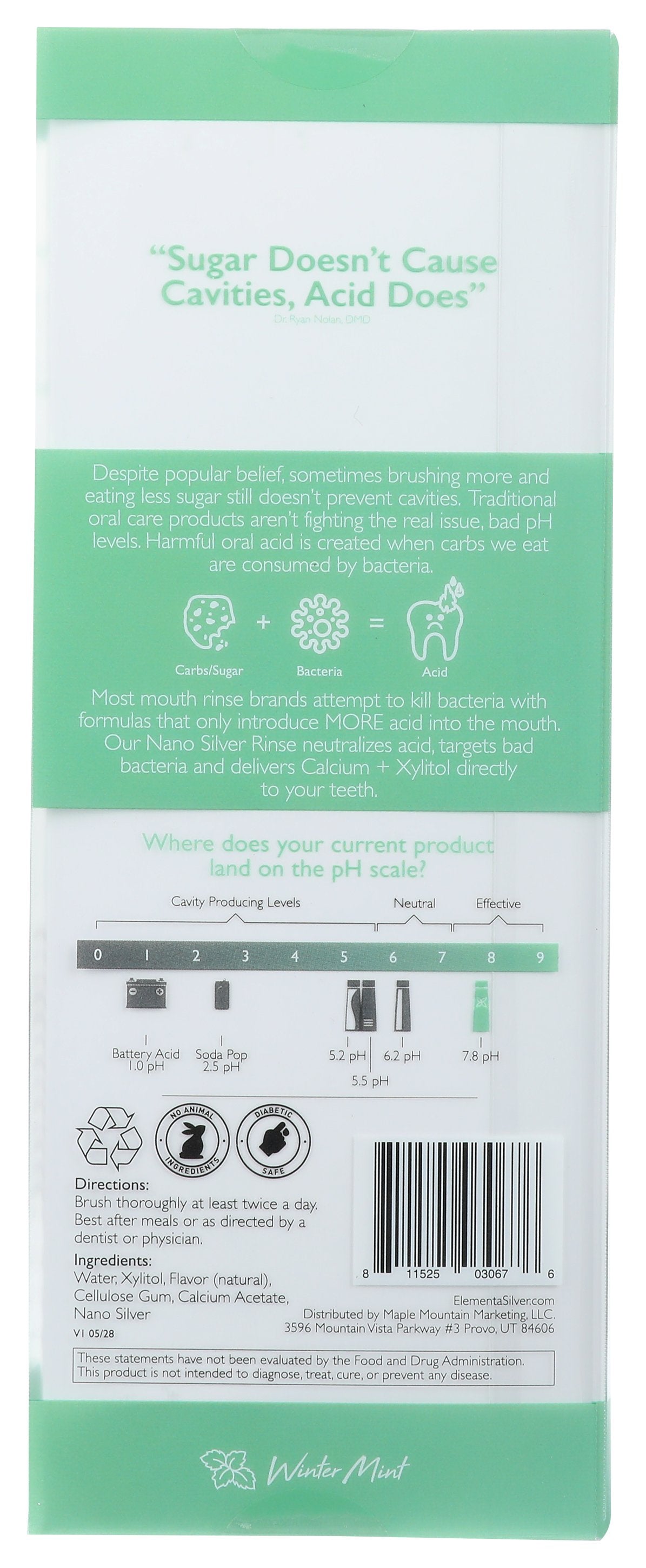 ELEMENTA SILVER TOOTH GEL NANO SLVR WNTRM