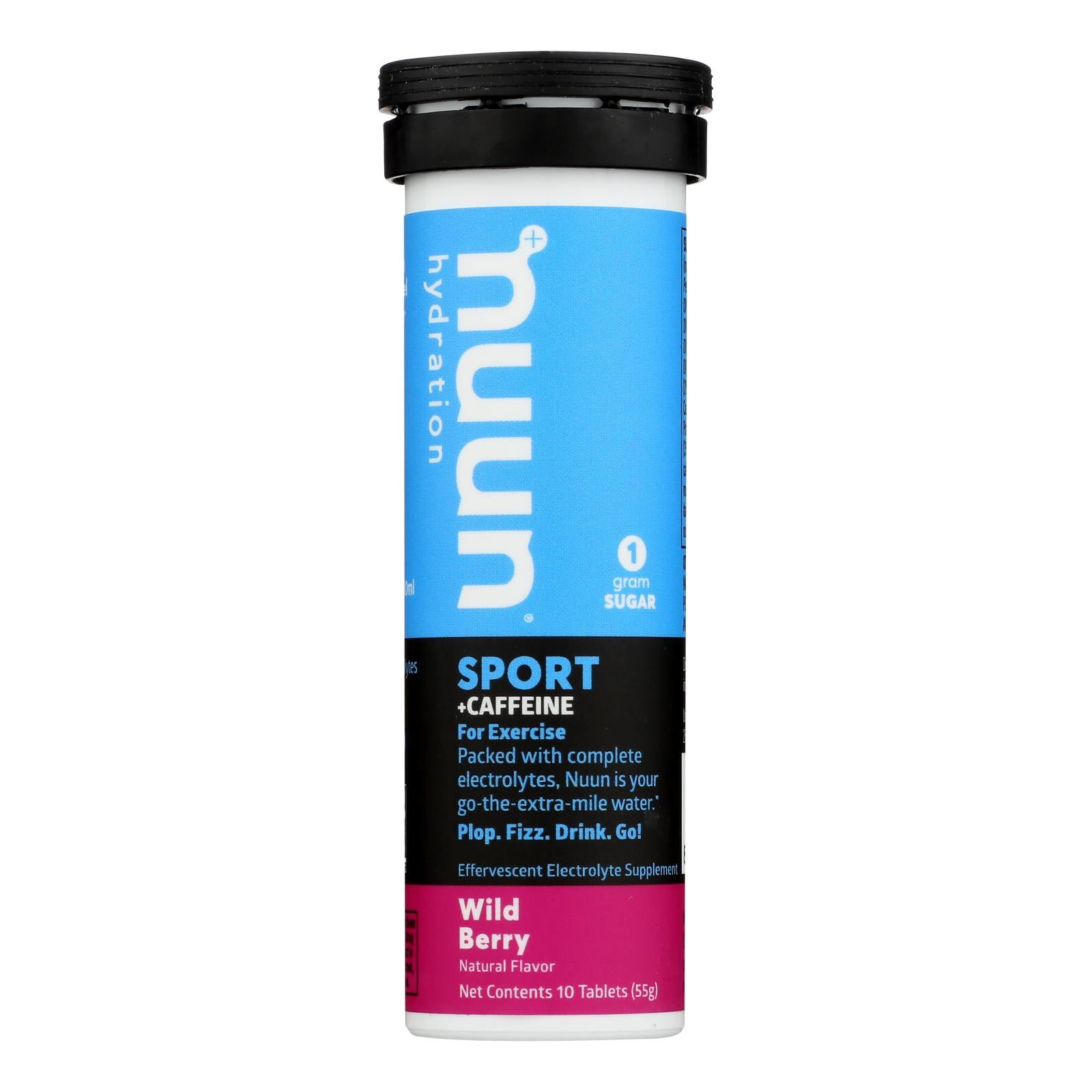 Nuun Hydration Drink Tab - Energy - Wild Berry - 10 Tablets - Case Of 8