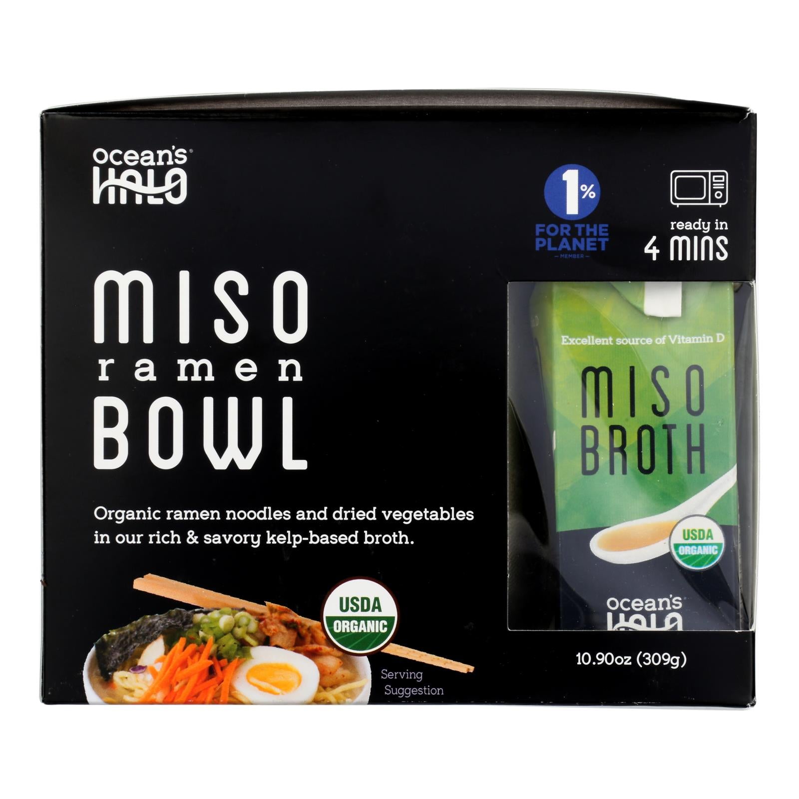 Ocean's Halo - Noodle Bowl Miso - Case Of 6 - 10.75 Oz