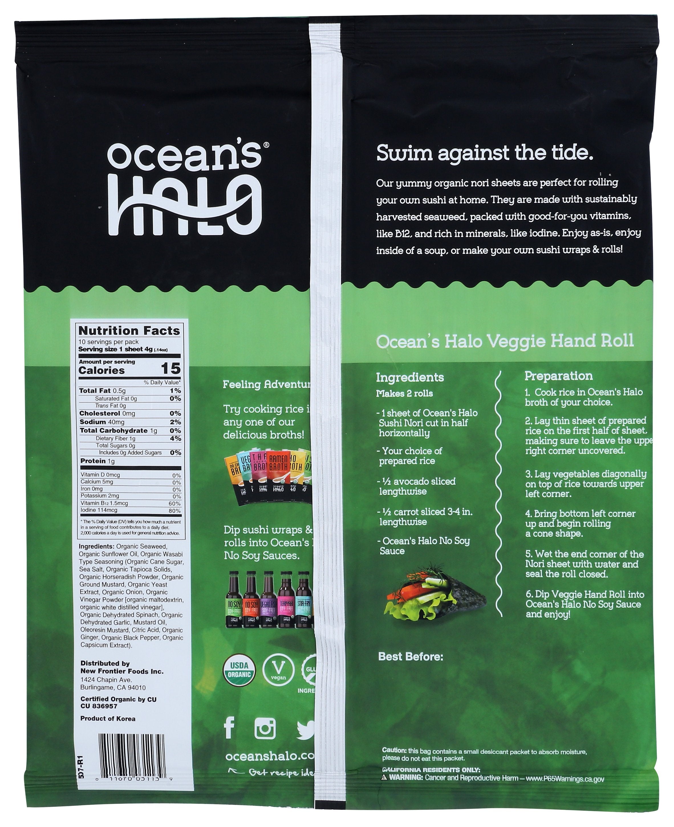 OCEANS HALO SUSHI NORI WASABI STYLE - Case of 12