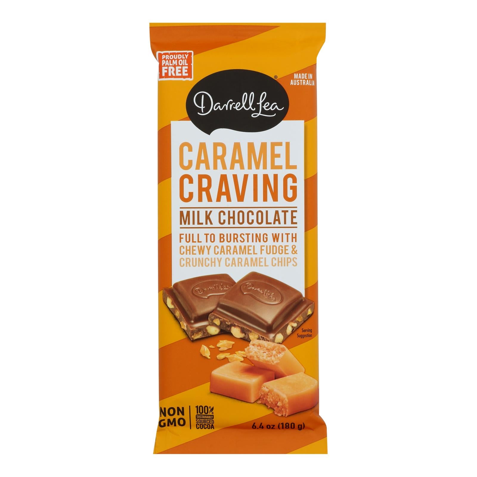 Darrell Lea - Bar Milk Chocolate Caramel Craving - Case of 15 - 6.4 ounces