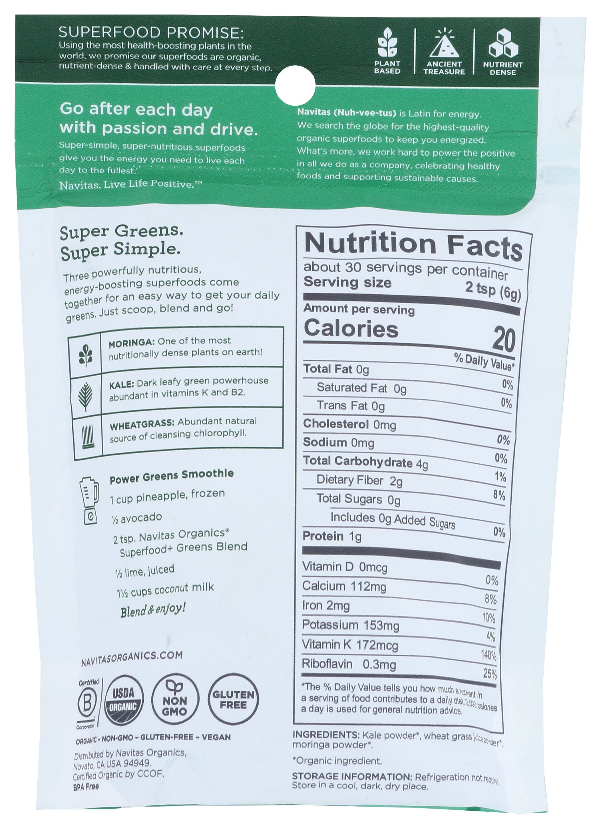 NAVITAS SUPERFOOD GREENS BLEND