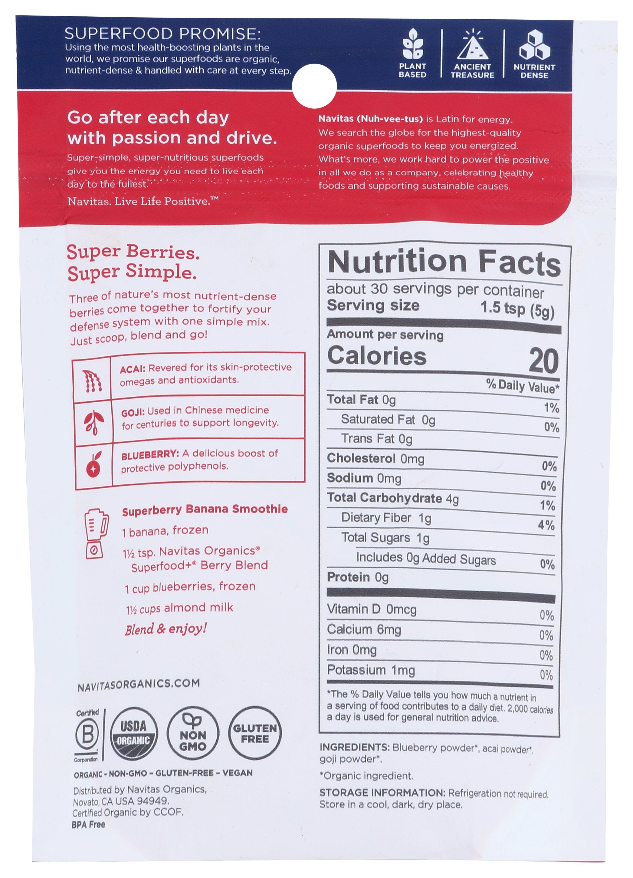 NAVITAS SUPERFOOD BERRY BLEND