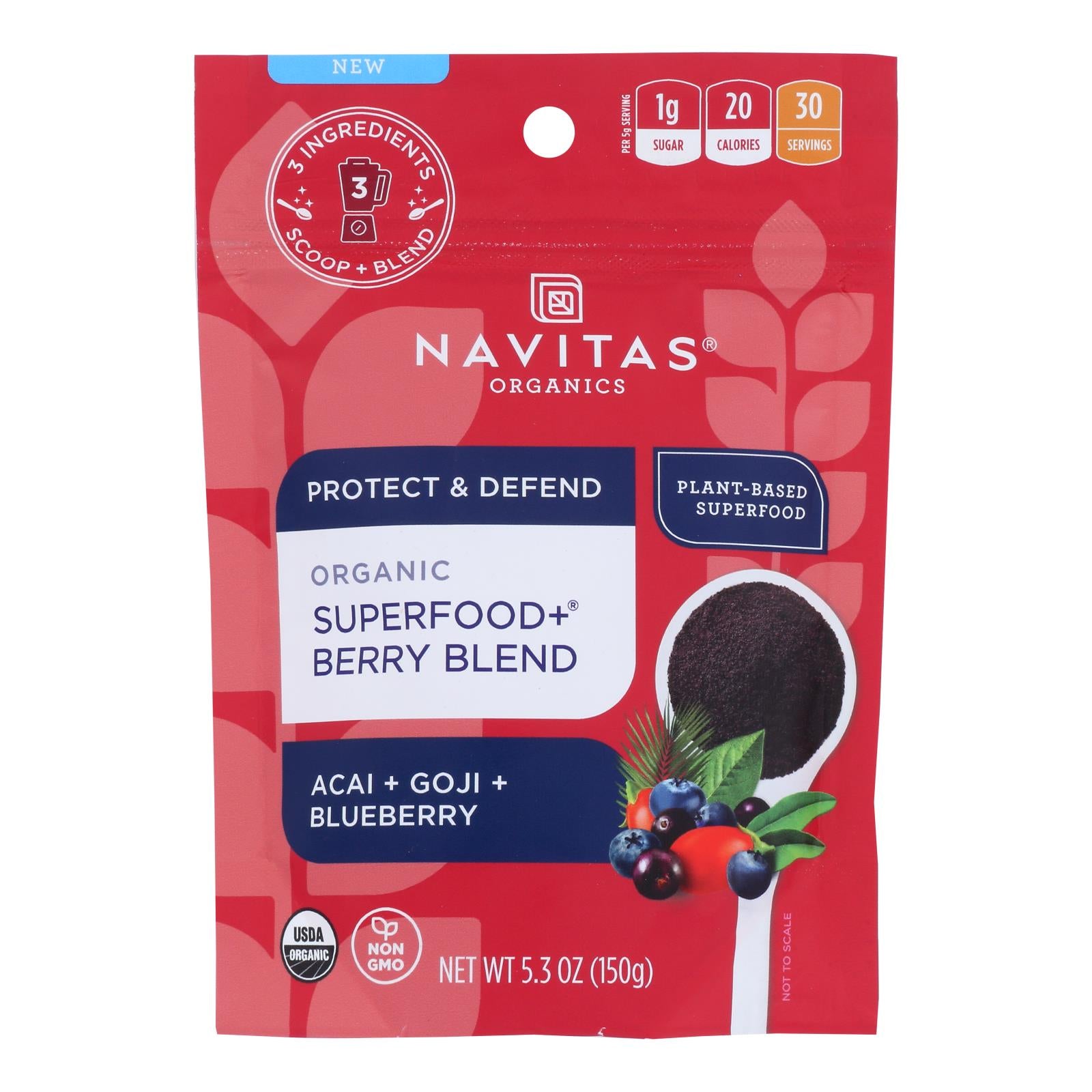 Navitas Organics - Sprfd Berry Blend - Case of 6-5.3 OZ