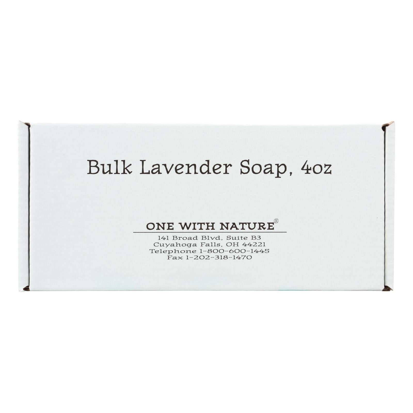 One With Nature Bar Soap - Lavender - Case of 24 - 4 oz.