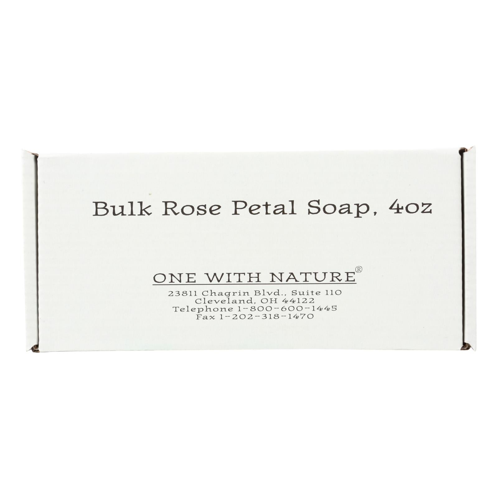 One With Nature Bar Soap - Rose - Case of 24 - 4 oz.