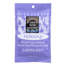 Load image into Gallery viewer, One With Nature Relaxing Lavender Dead Sea Mineral - Salt Bath - Case Of 6 - 2.5 Oz.
