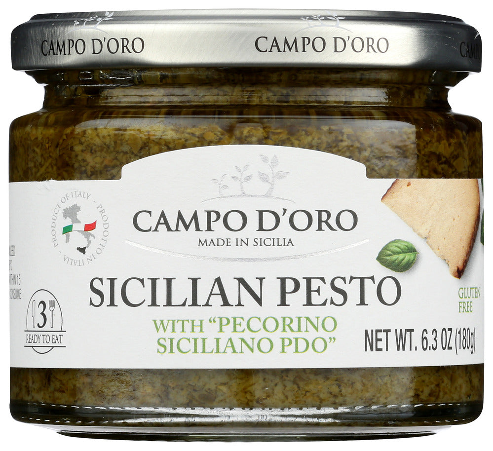 Campo d’Oro Pesto Sauce Sicilian - Case of 6 - 6.35 oz