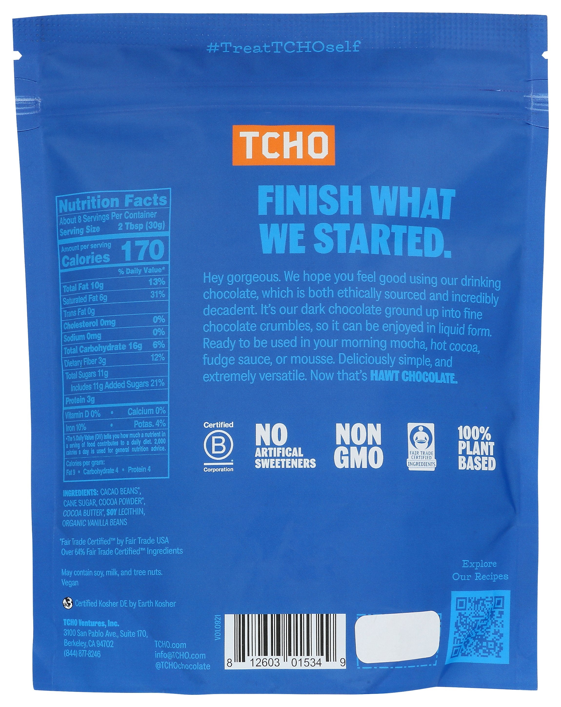 TCHO CHOCOLATE HOT BTTRSWT - Case of 6