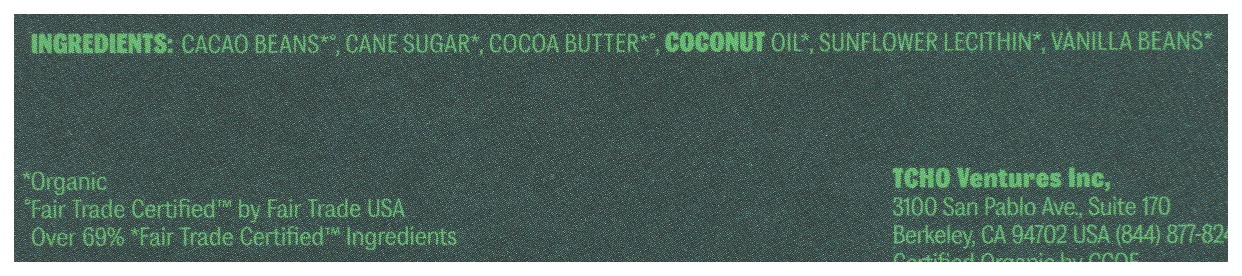 TCHO BAR CHOC DARK DUO - Case of 10
