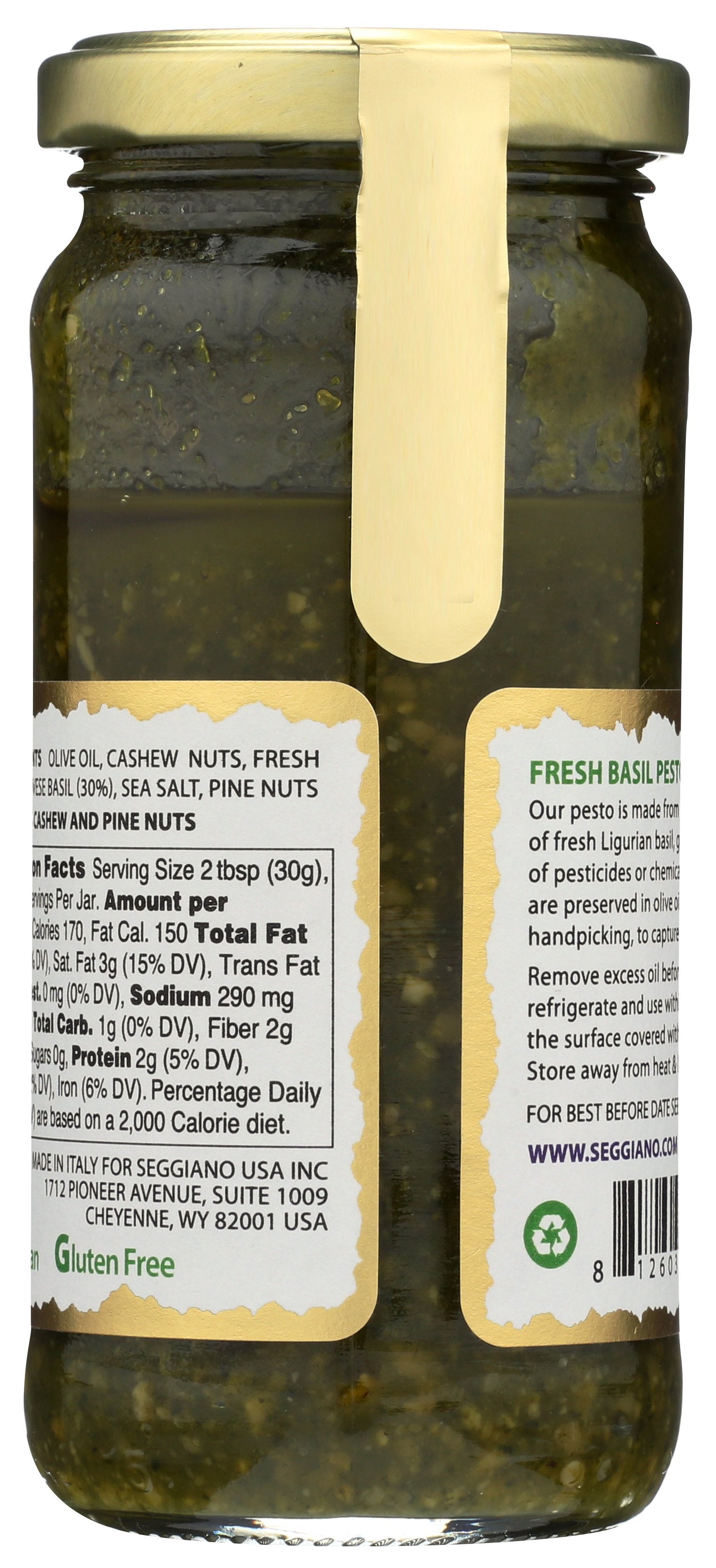 SEGGIANO PESTO FRSH BASIL - Case of 6