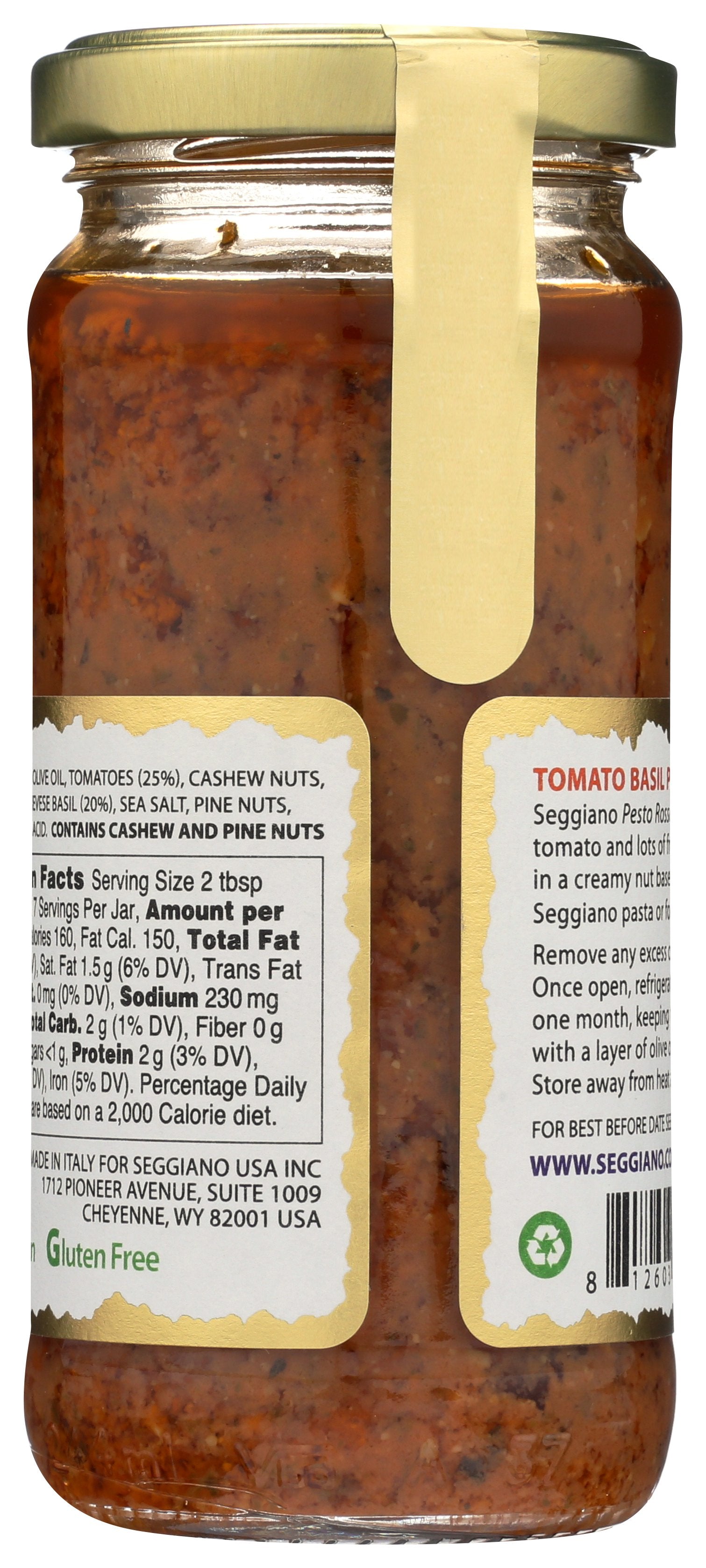 SEGGIANO PESTO TOMATO BASIL - Case of 6