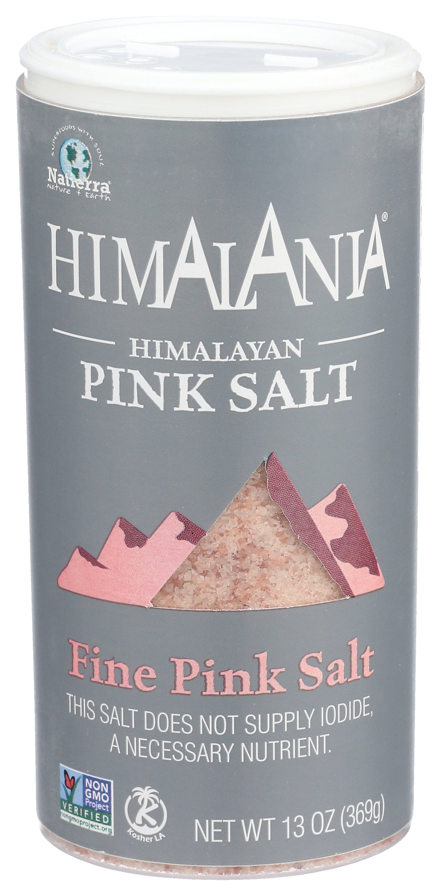 NATIERRA SALT PINK SHAKER [NATIERRA HIMILANIA FINE PINK SALT - 13 OZ]