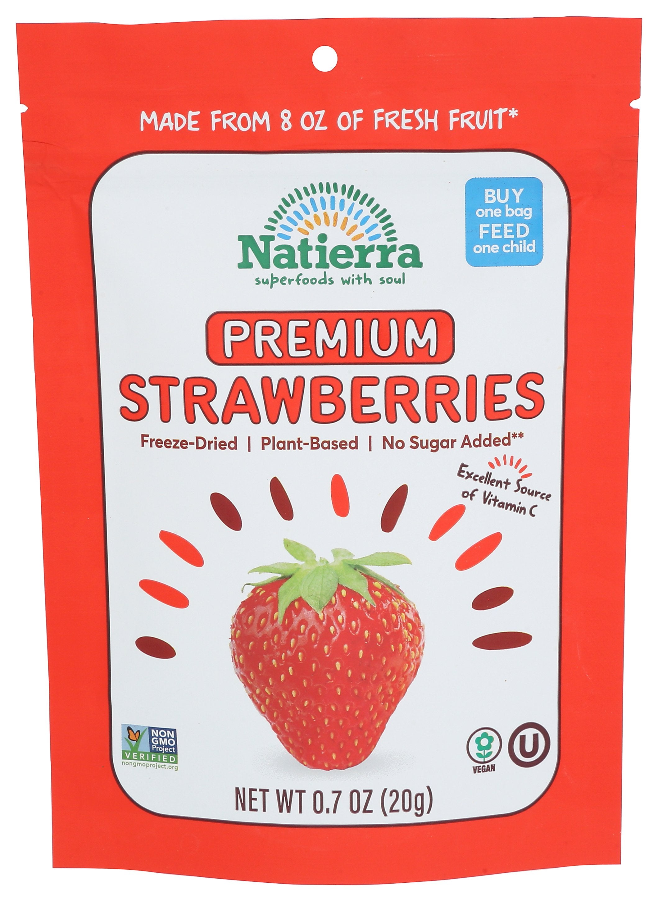 NATIERRA STRAWBERRY FRZE DRIED PRM - Case of 8