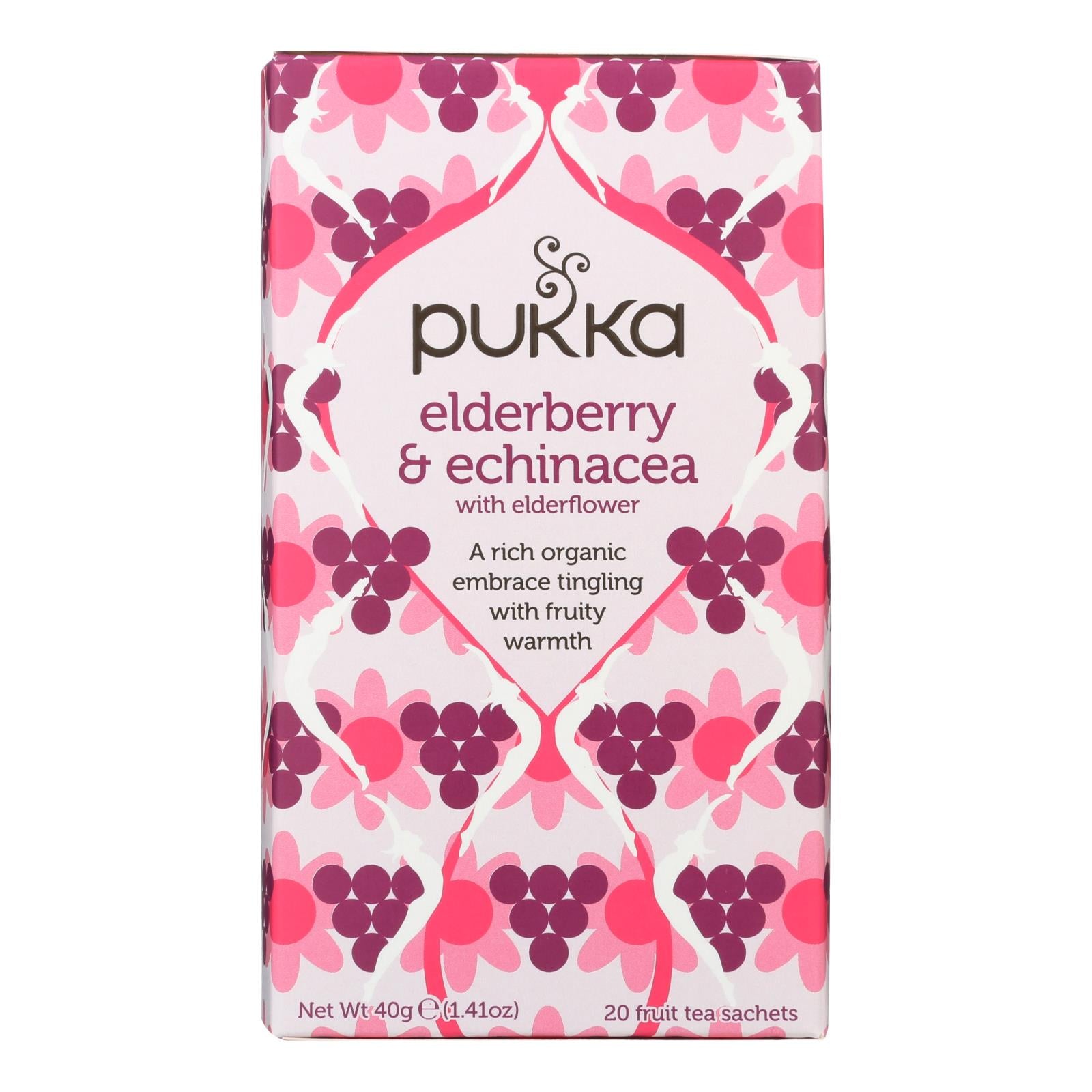 Pukka - Tea Organic Elberberry Echinacea - Case of 4-20 Bags