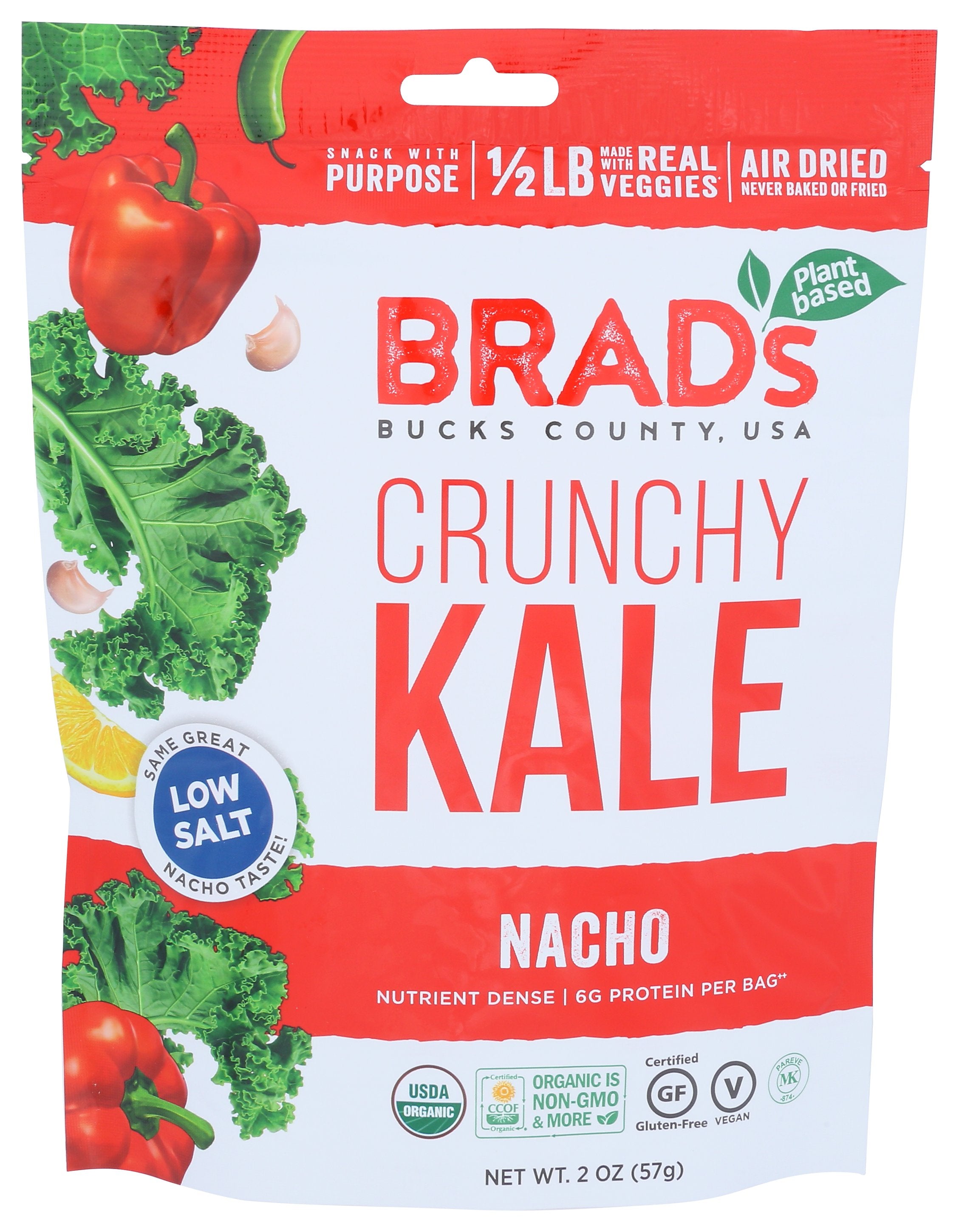 BRADS PLANT BASED KALE NACHO CRNCHY - Case of 12