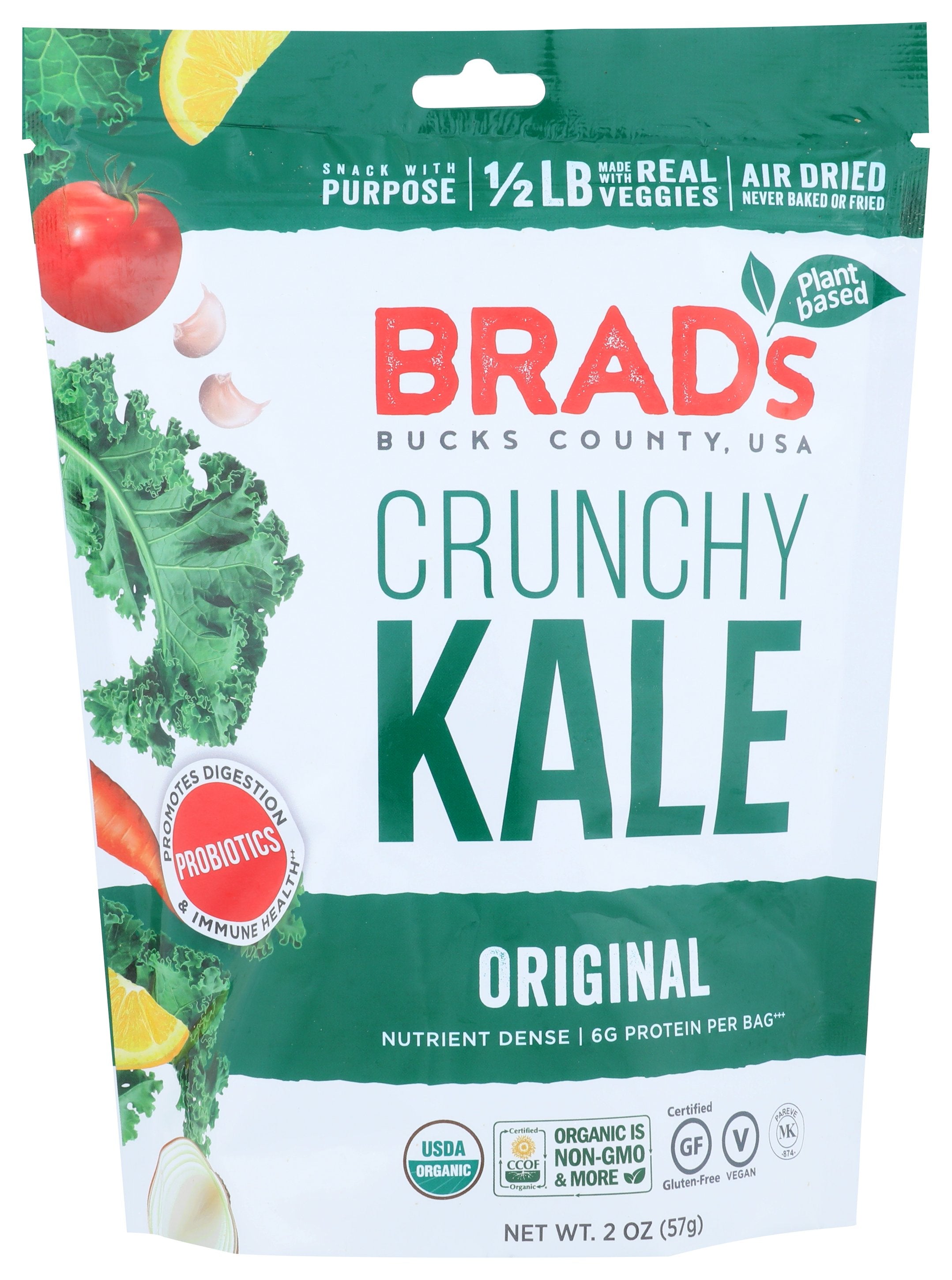 BRADS PLANT BASED KALE CRUNCHY W PRO ORG - Case of 12