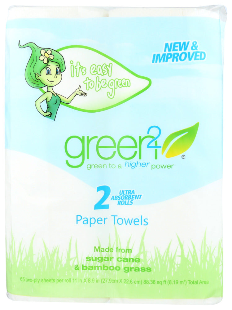 Green 2 Paper Towel - Pack of 24 - 2 Rolls