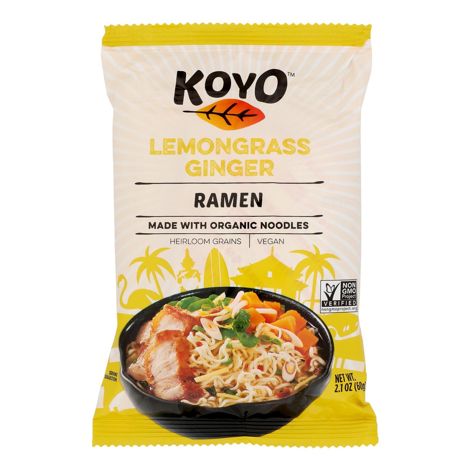 Koyo Lemongrass Ginger Ramen - Case Of 12 - 2.1 Oz