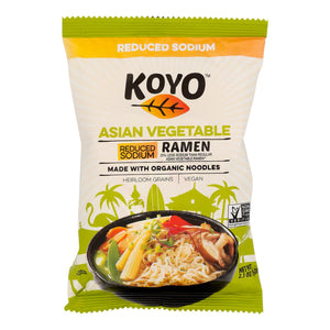 Koyo Asian Vegetable Reduced Sodium Ramen - Case Of 12 - 2.1 Oz