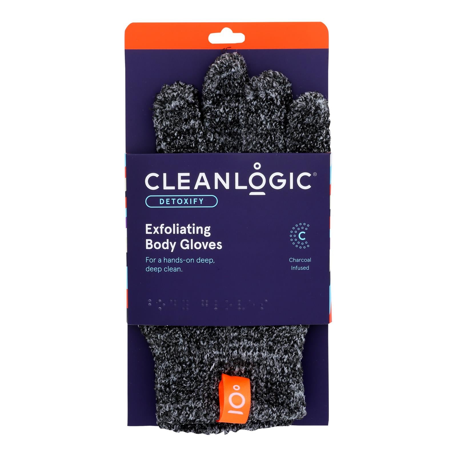 Cleanlogic - Bath Gloves Detox Chrcl - 1 Each-1 Ct
