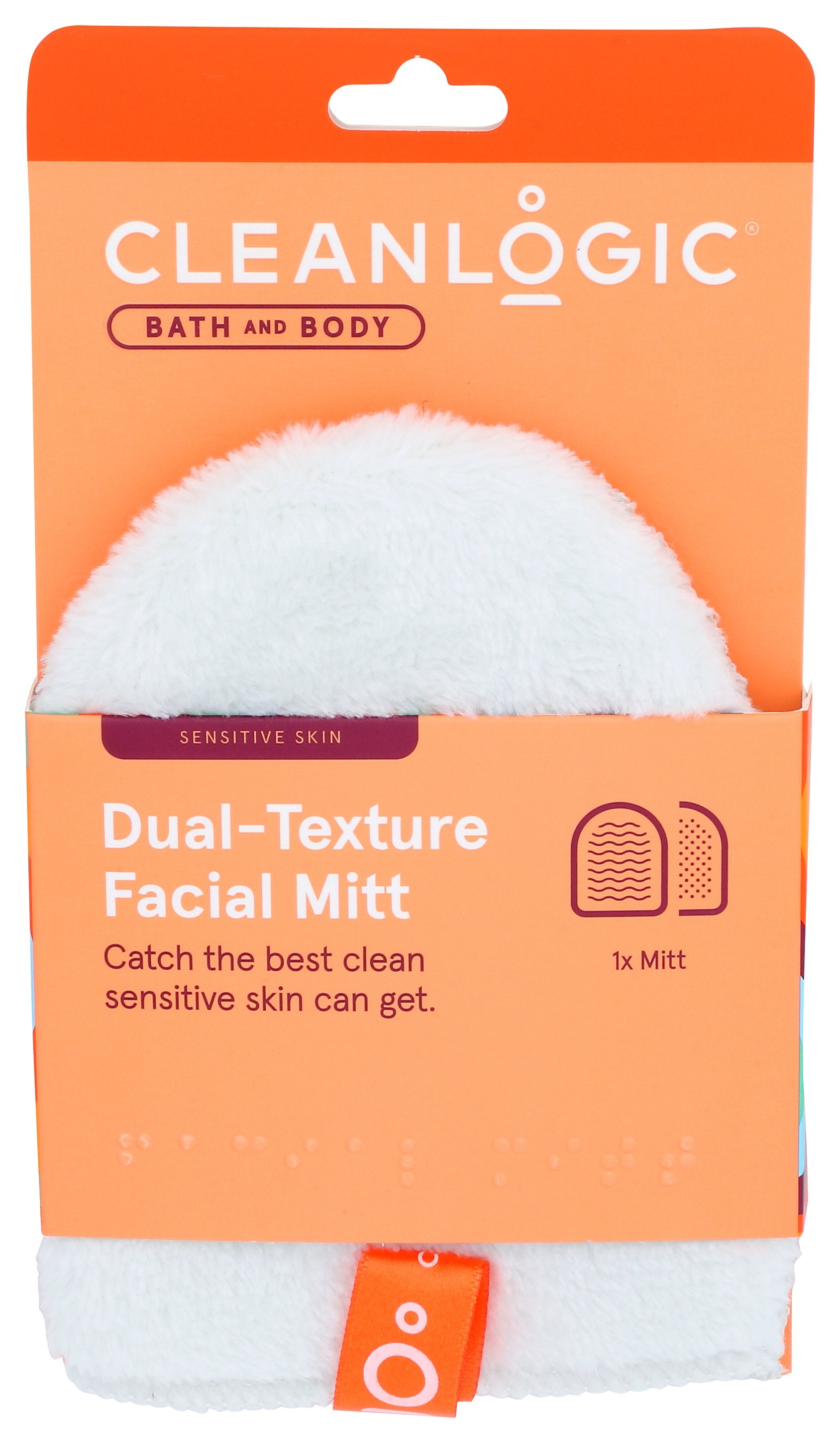 CLEANLOGIC MITT FACIAL DUAL TEXTURE - Case of 6