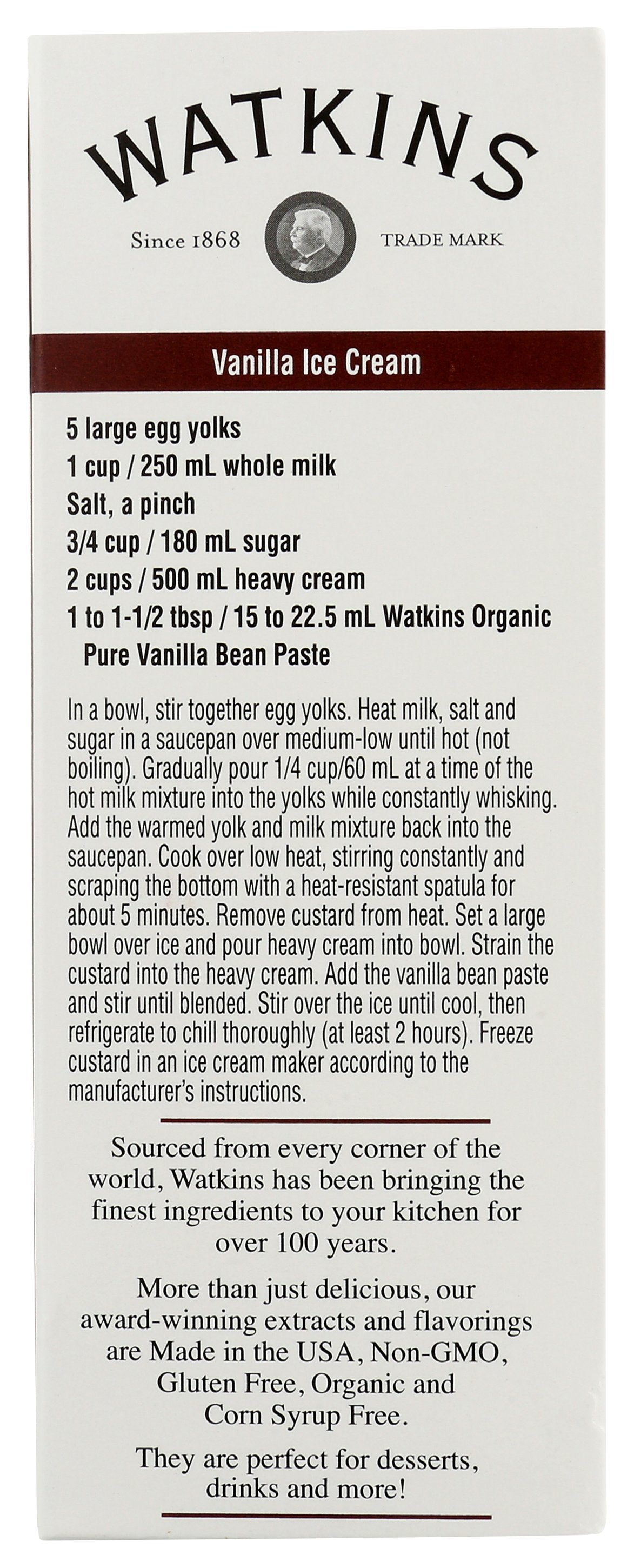 WATKINS PASTE VANILLA BEAN SEEDS - Case of 12