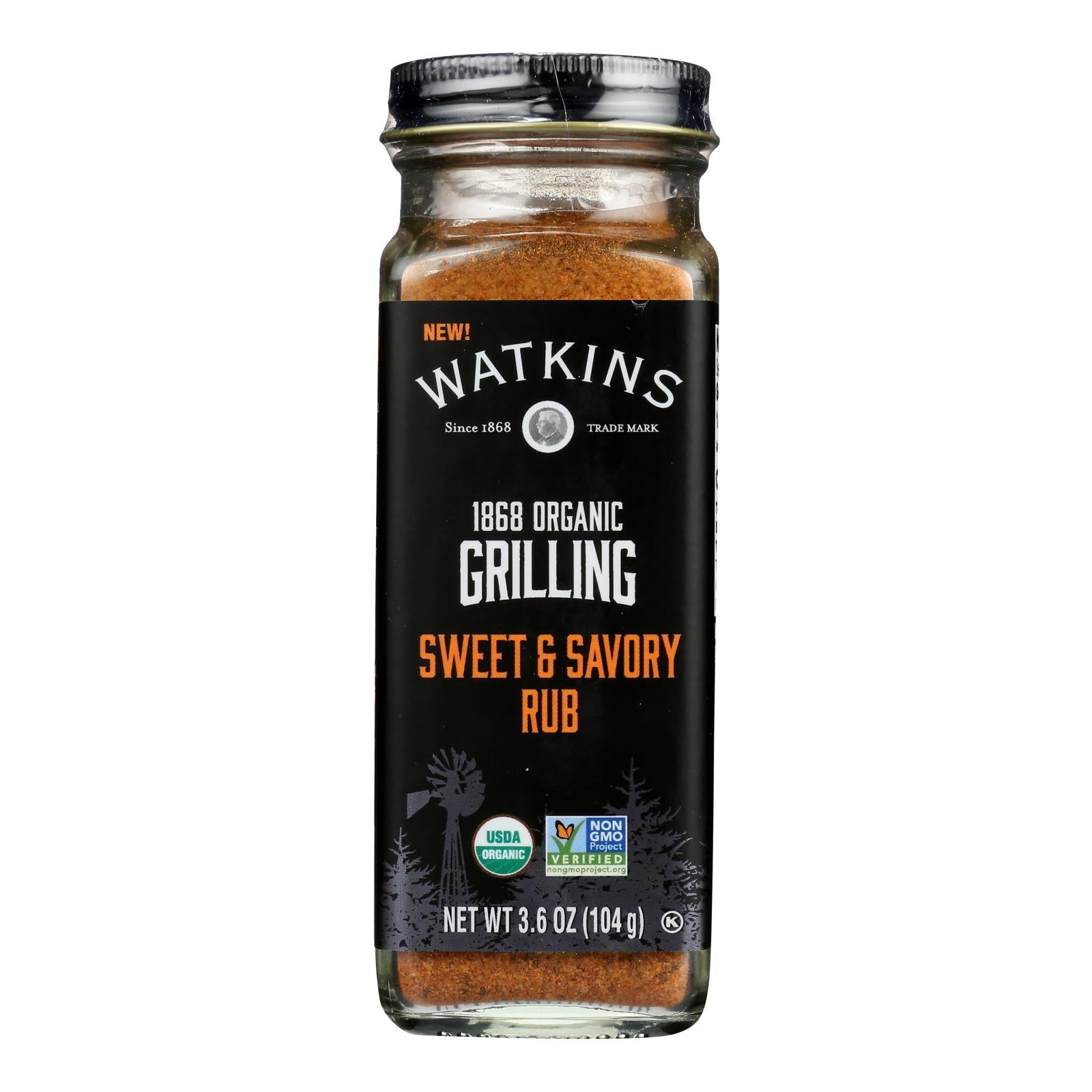 Watkins - Rub Sweet/savory - Case Of 3-3.6 Oz