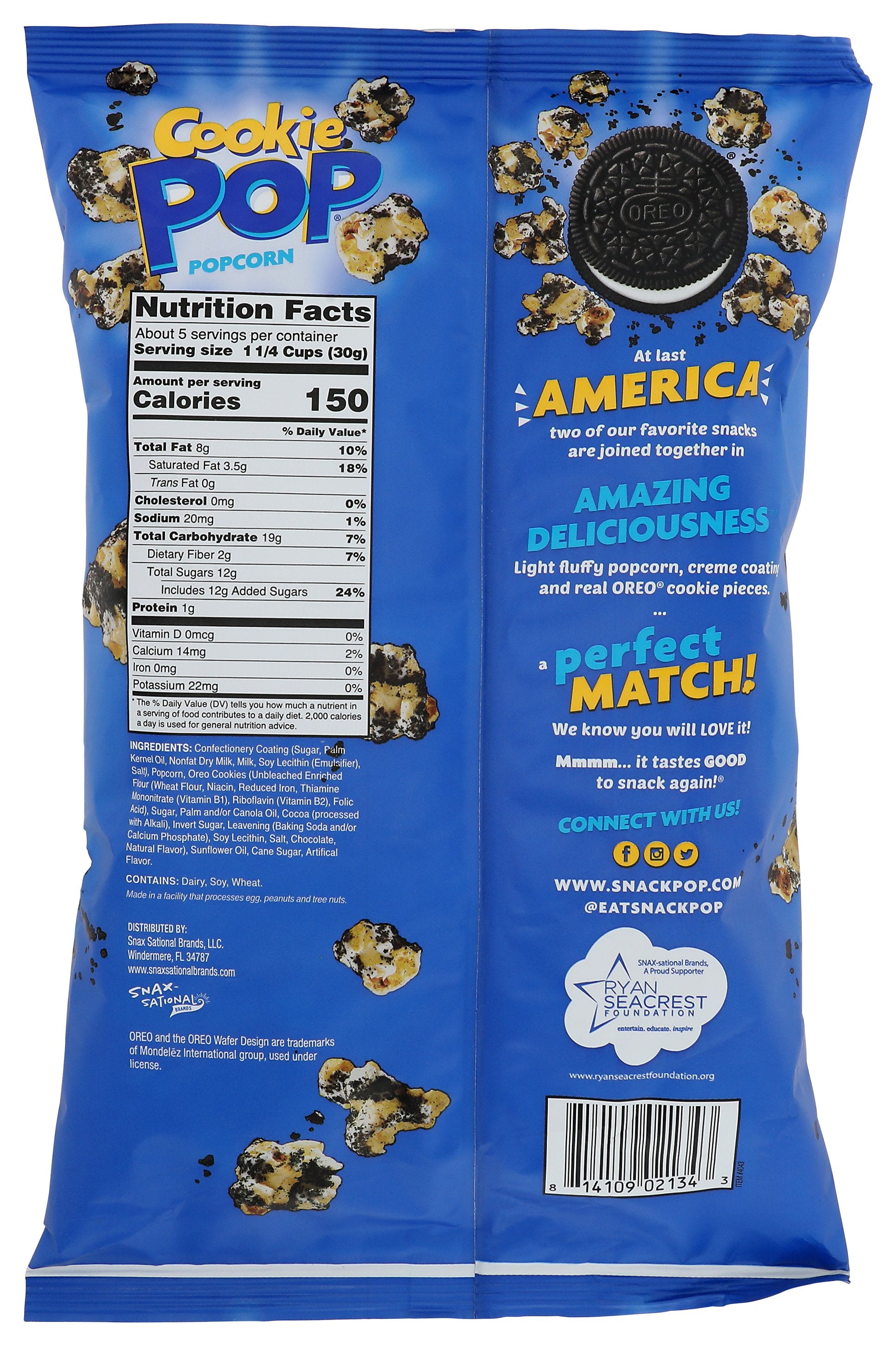 COOKIE POP POPCORN POPCORN OREO - Case of 12