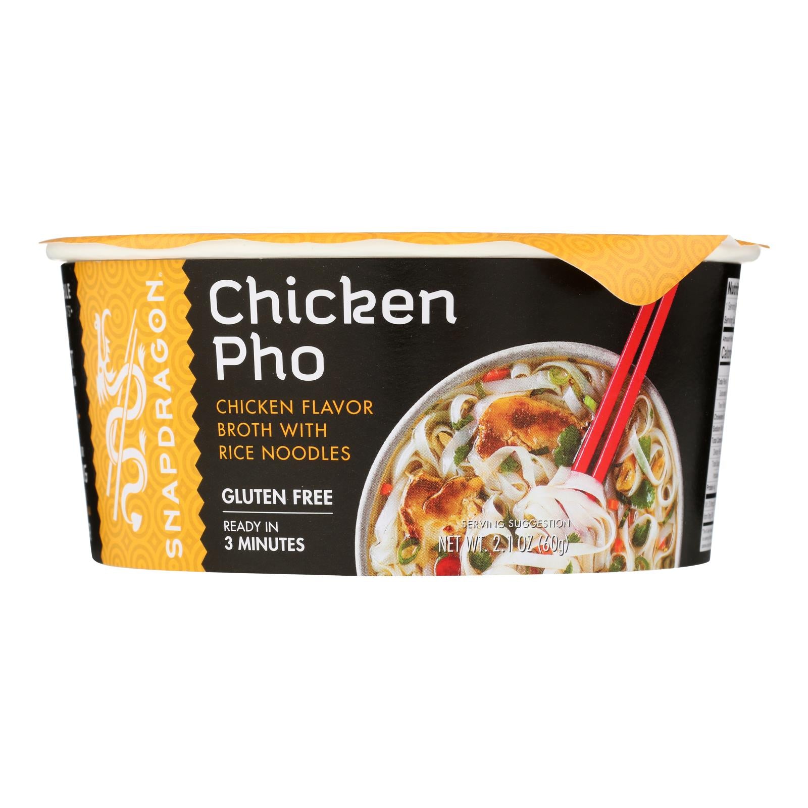 Snapdragon Foods - Bowl Chicken Pho - Case Of 6-2.1 Oz