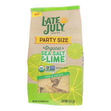 Load image into Gallery viewer, Late July Snacks - Tort Chips Sea Salt Lime - Case Of 9-14.75 Oz
