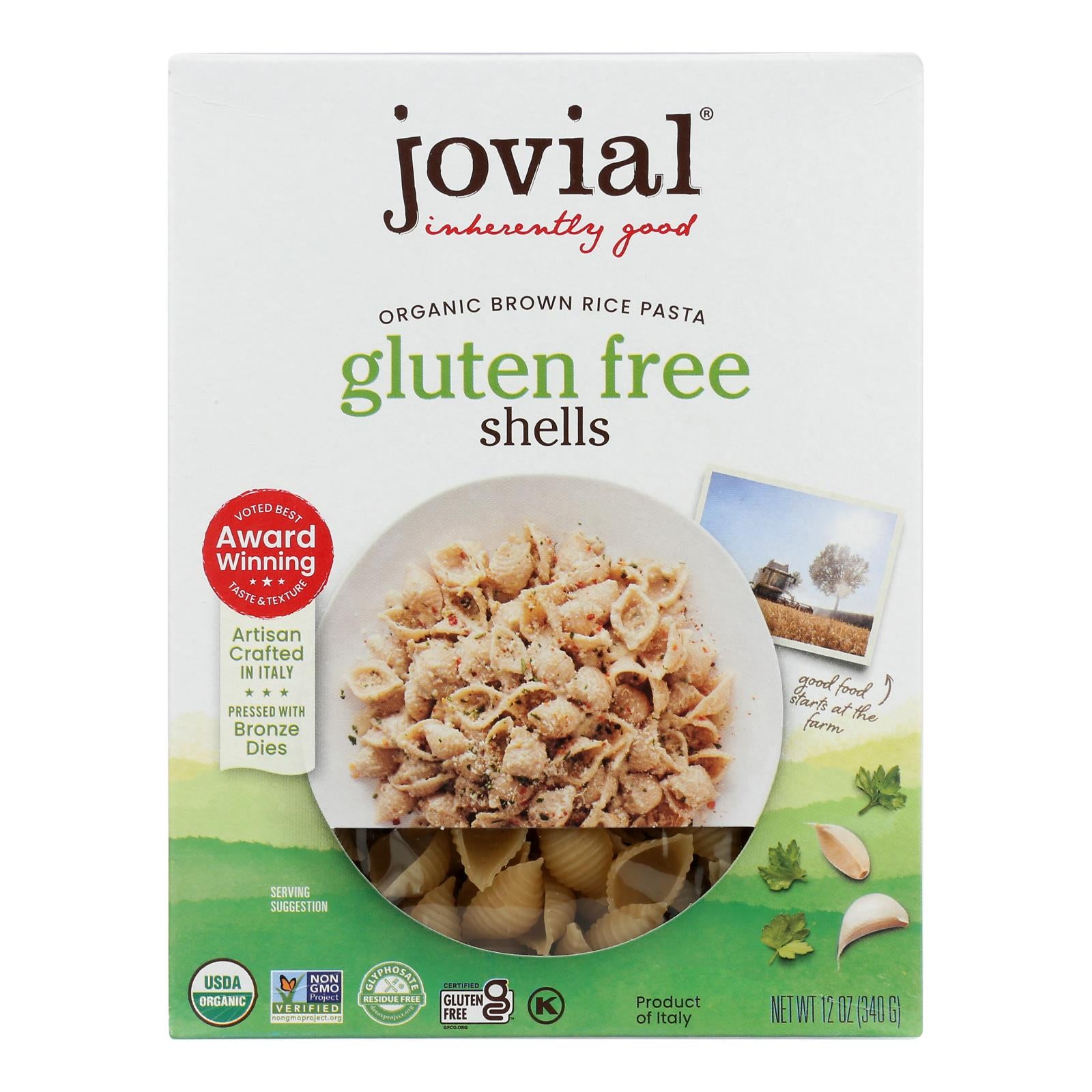 Jovial - Organic Brown Rice Pasta - Shells - Case Of 12 - 12 Oz.