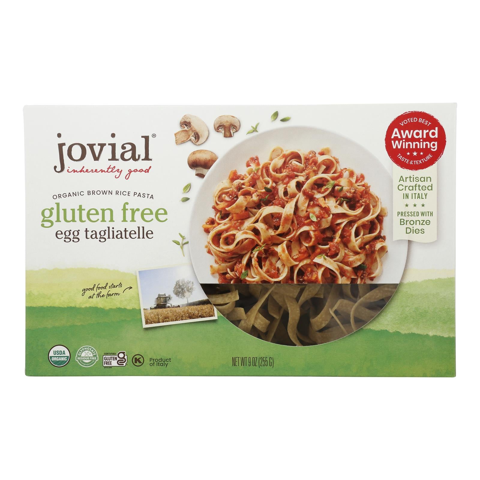 Jovial - Pasta - Organic - Brown Rice - Traditional Egg Tagliatelle - 9 Oz - Case Of 12