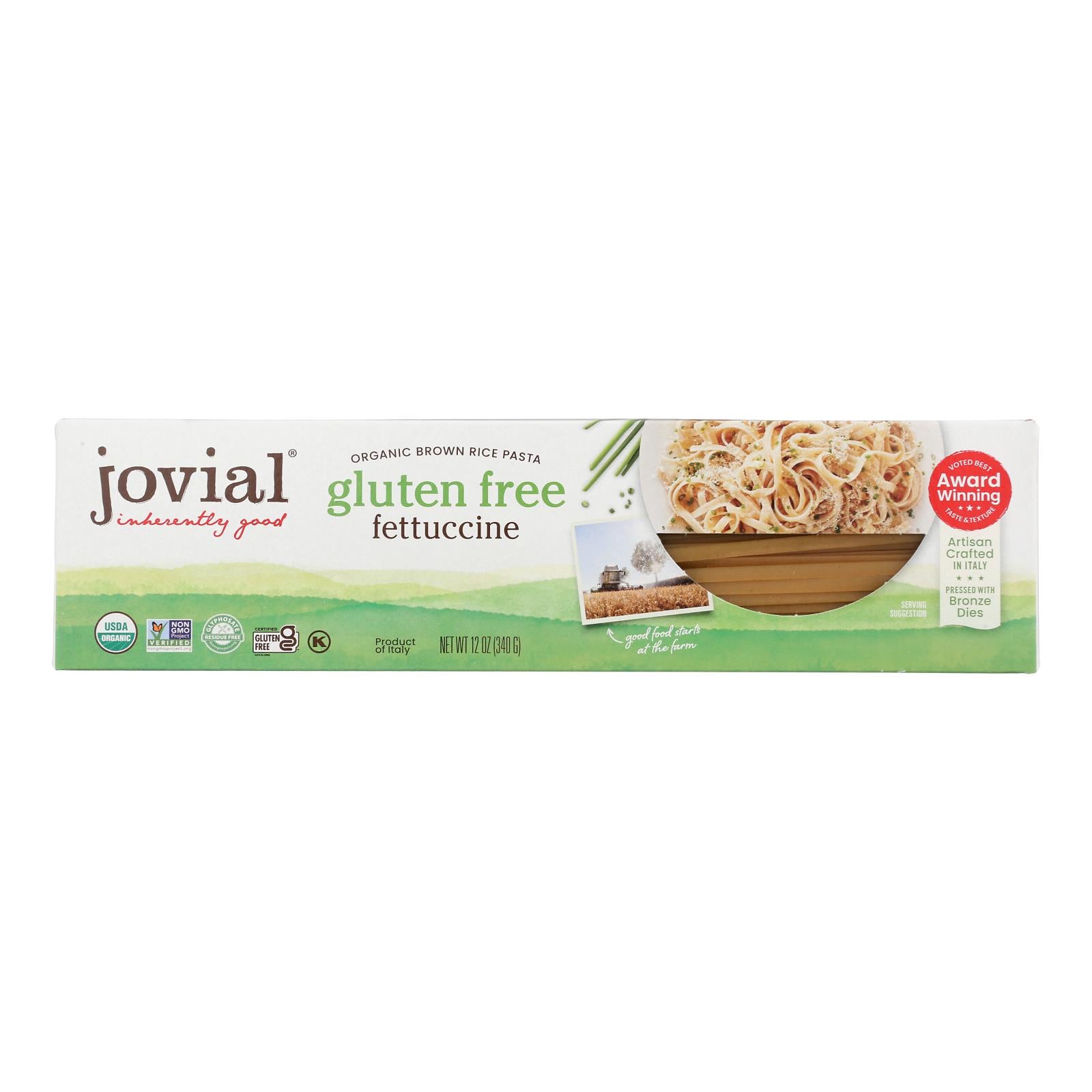 Jovial - Organic Brown Rice Pasta - Fettuccine - Case Of 12 - 12 Oz.