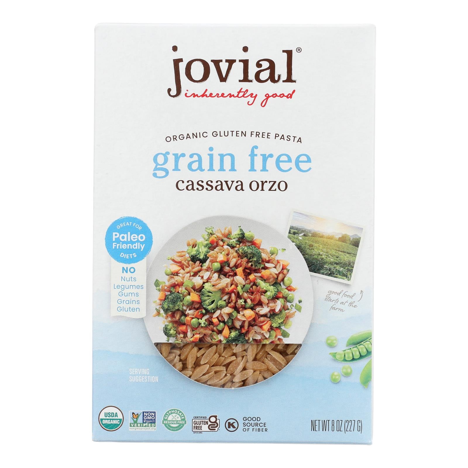 Jovial - Pasta Organic Cassava Orzo - Case Of 12-8 Oz