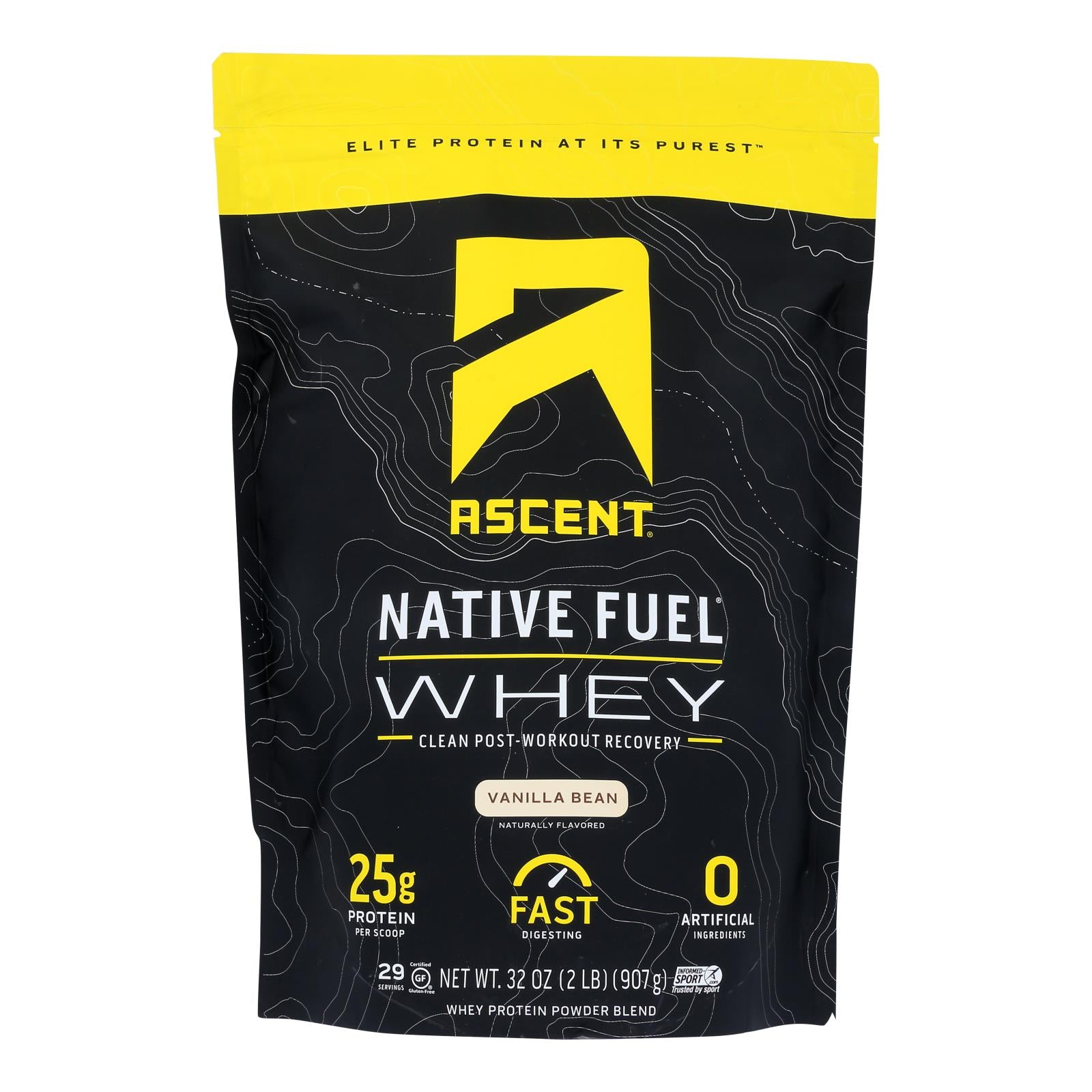 Ascent Native Fuel Vanilla Bean Whey Protein Powder Blend Vanilla Bean - 1 Each - 2 Lb