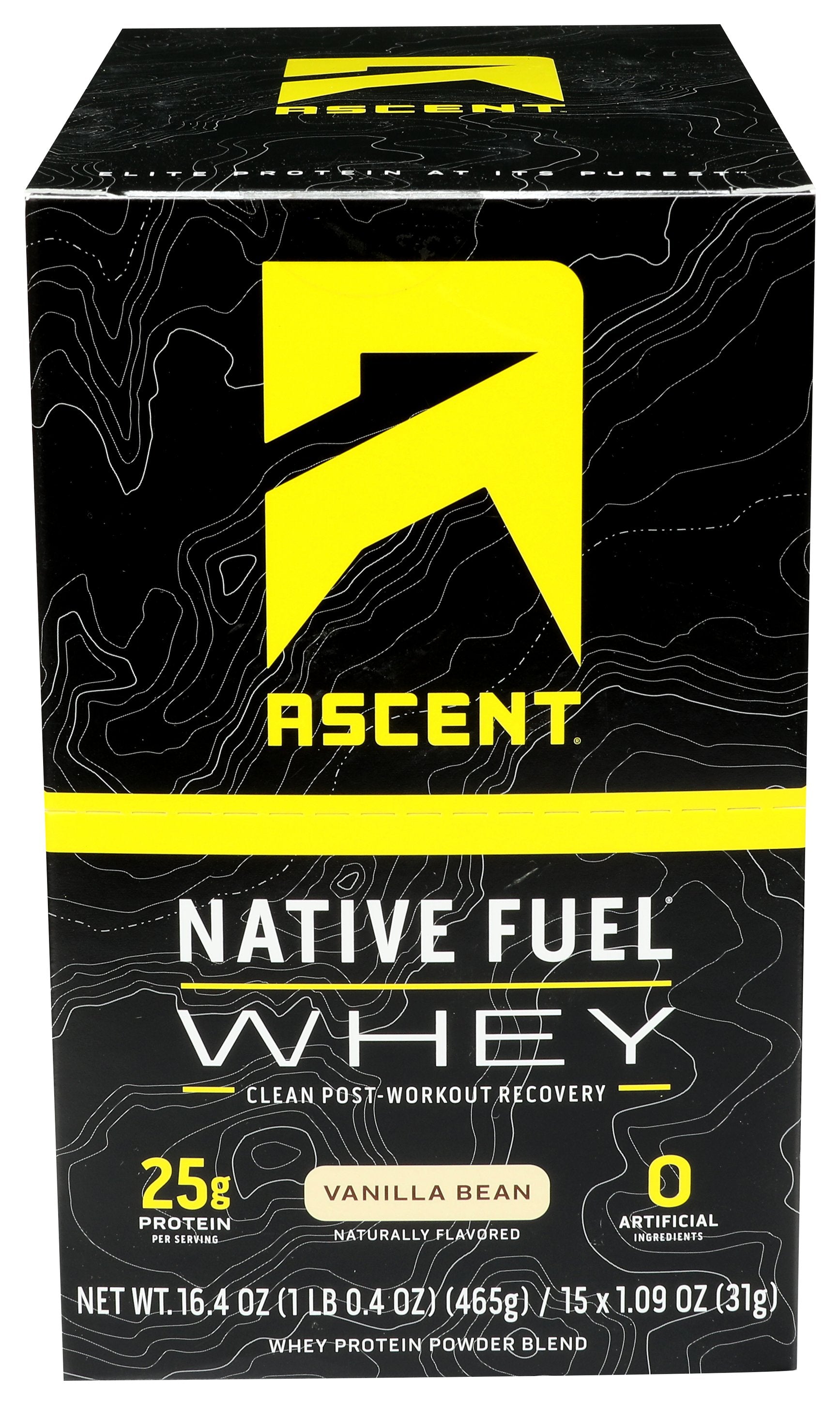 ASCENT WHEY PRTN VANILLA BEAN 15PK