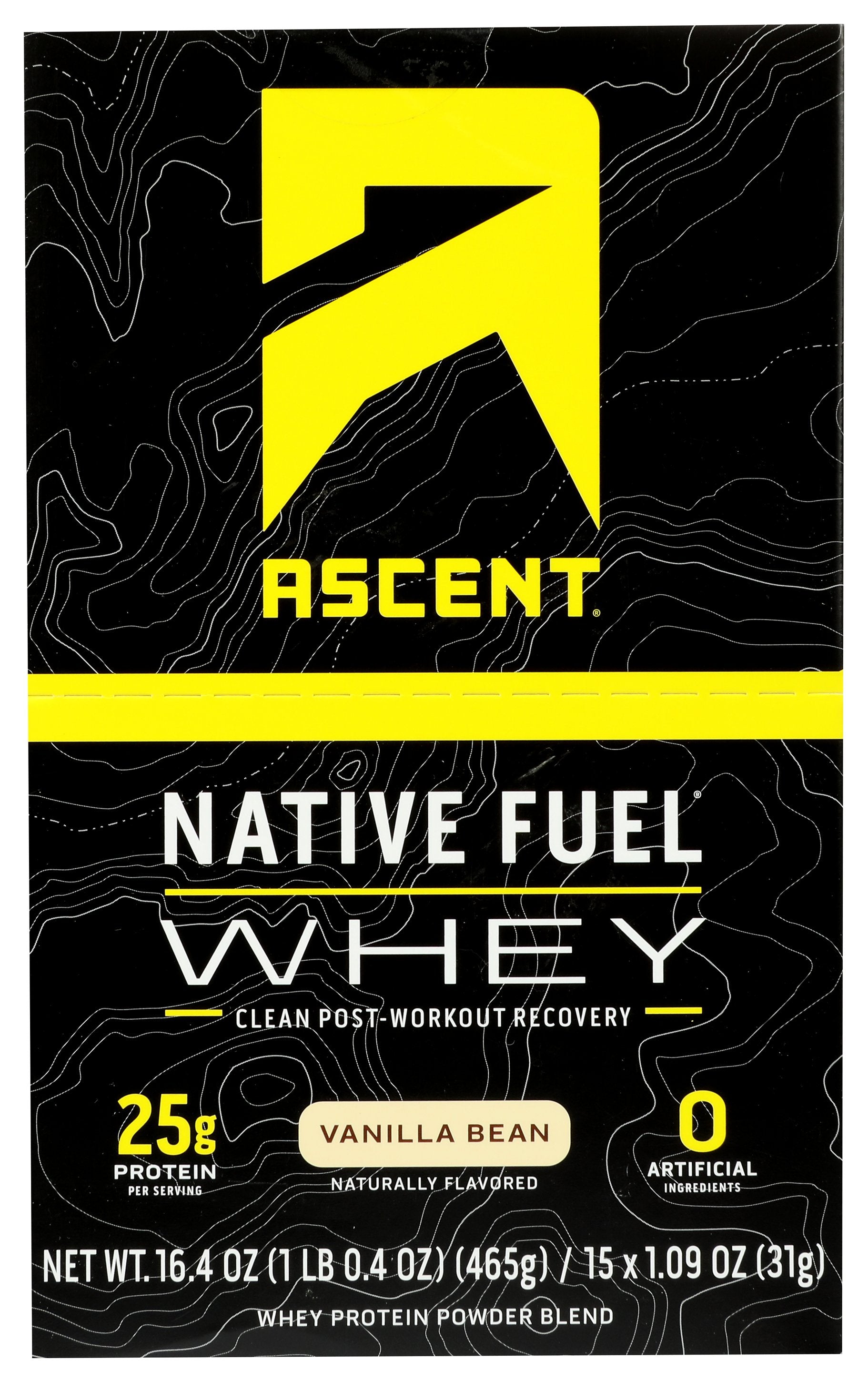 ASCENT WHEY PRTN VANILLA BEAN 15PK