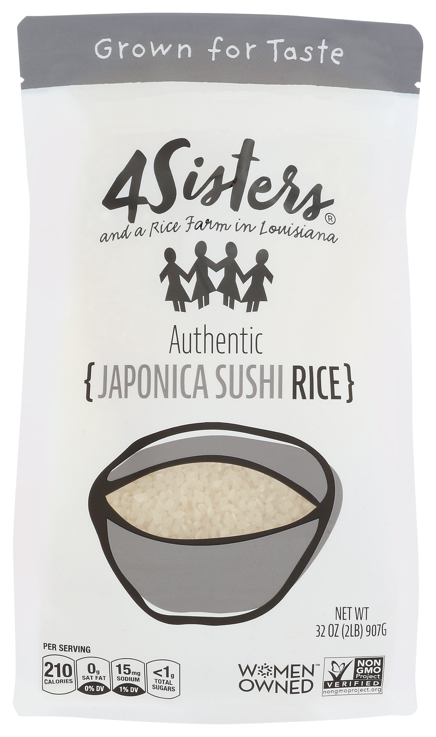 4SISTERS RICE SHORT GRAIN JAPONICA - Case of 6