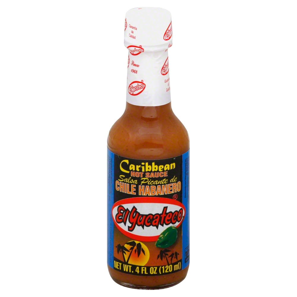 El Yucateco Caribbean Chile Habanero Hot Sauce 4 fl oz - Case of 6