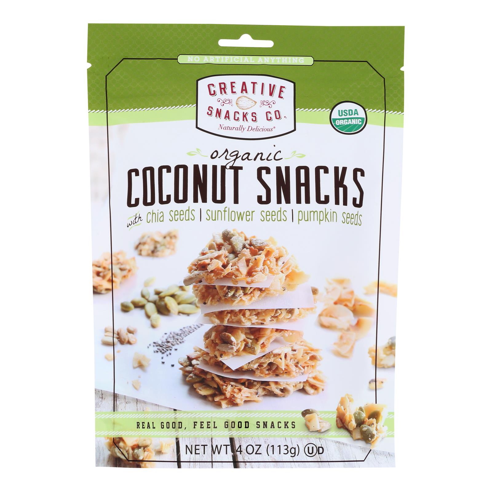 Creative Snacks Company - Coconut Snack Organic Chia-Sun-Pumpkin - Case of 6-4 Ounce