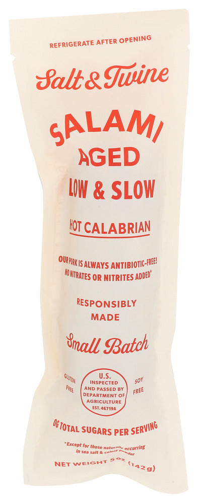 Salt and Twine Salami Hot Calabrian - Case of 12 - 5 oz