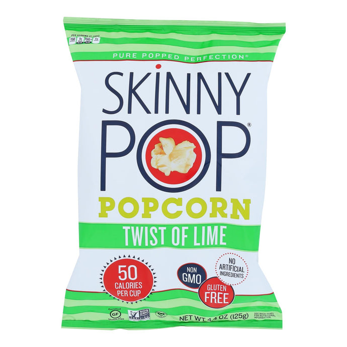 Skinnypop Popcorn - Popcorn Twist Of Lime - Case Of 12-4.4 Oz